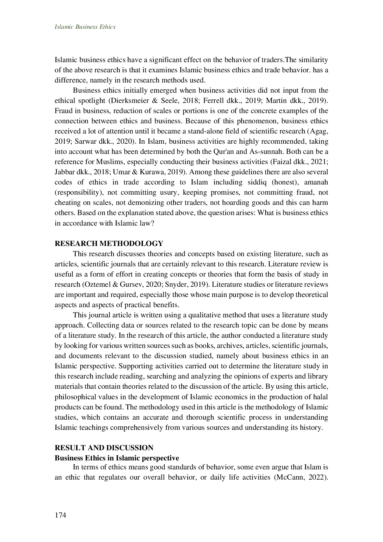 JURIS Islamic Business Ethics