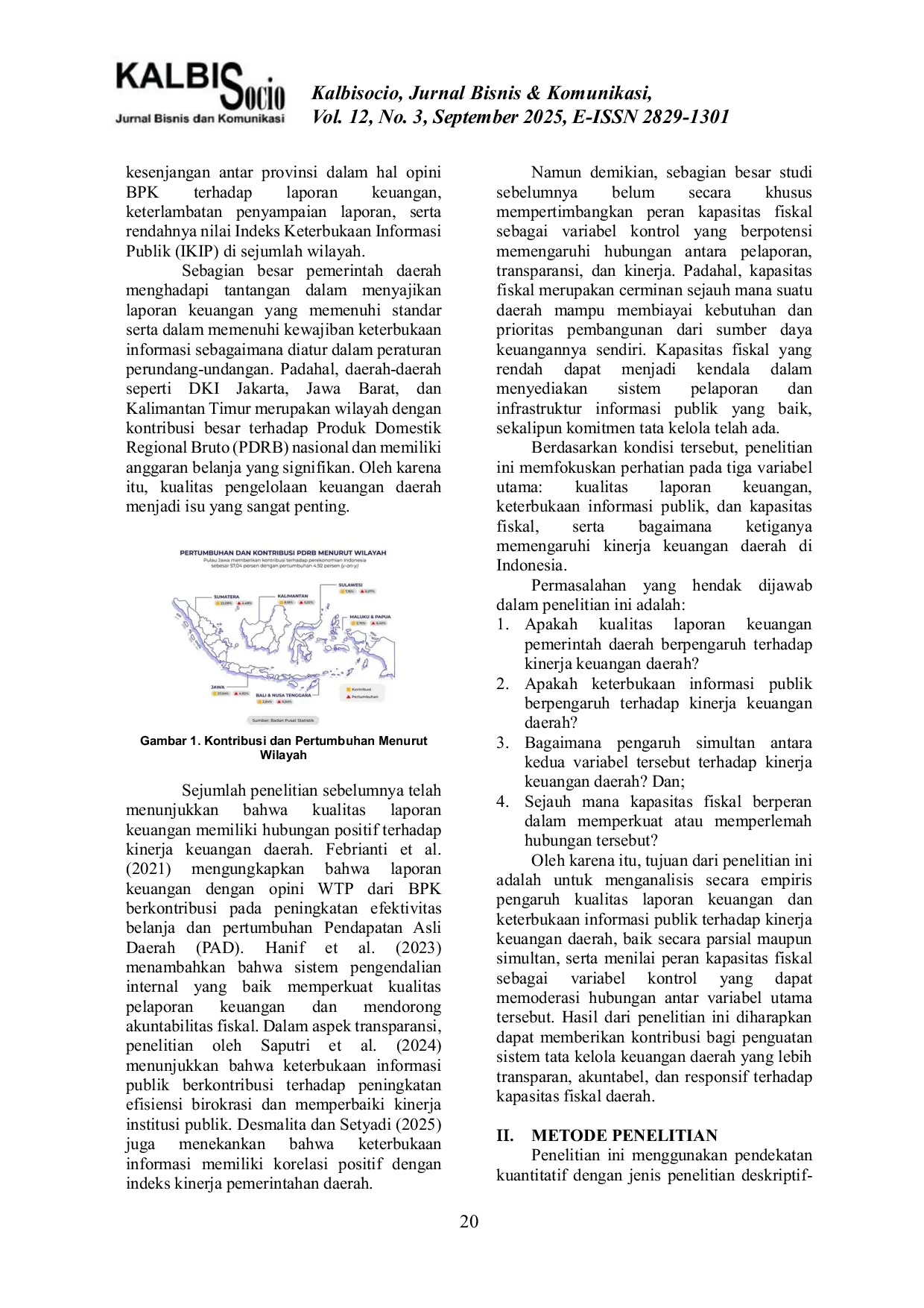 JURIS Pengaruh Kualitas Pelaporan Keuangan Dan Transparansi Informasi Terhadap Kinerja Keuangan Daerah