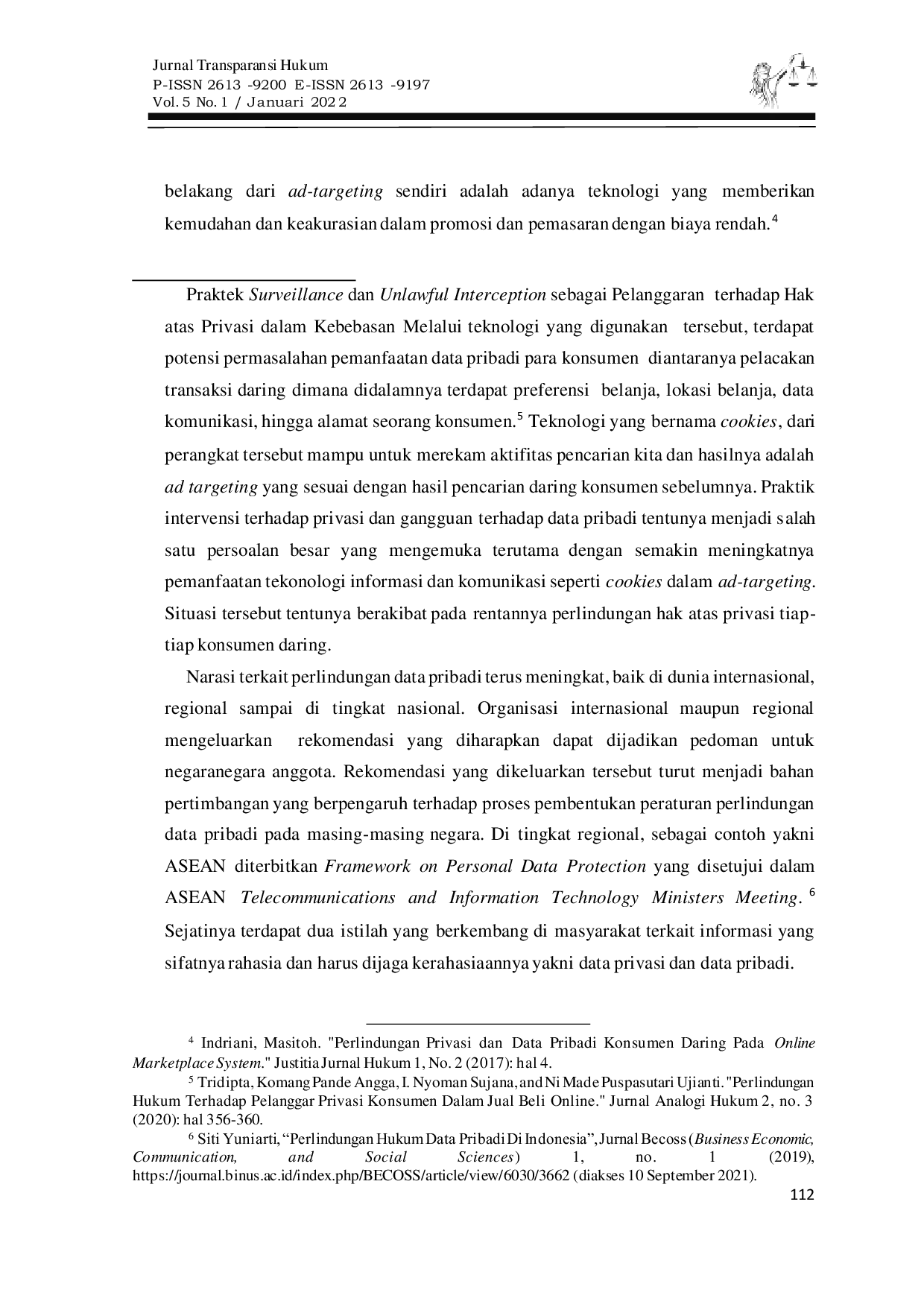 JURIS Perlindungan Hukum Terhadap Kebocoran Data Pribadi Konsumen Online Marketplace