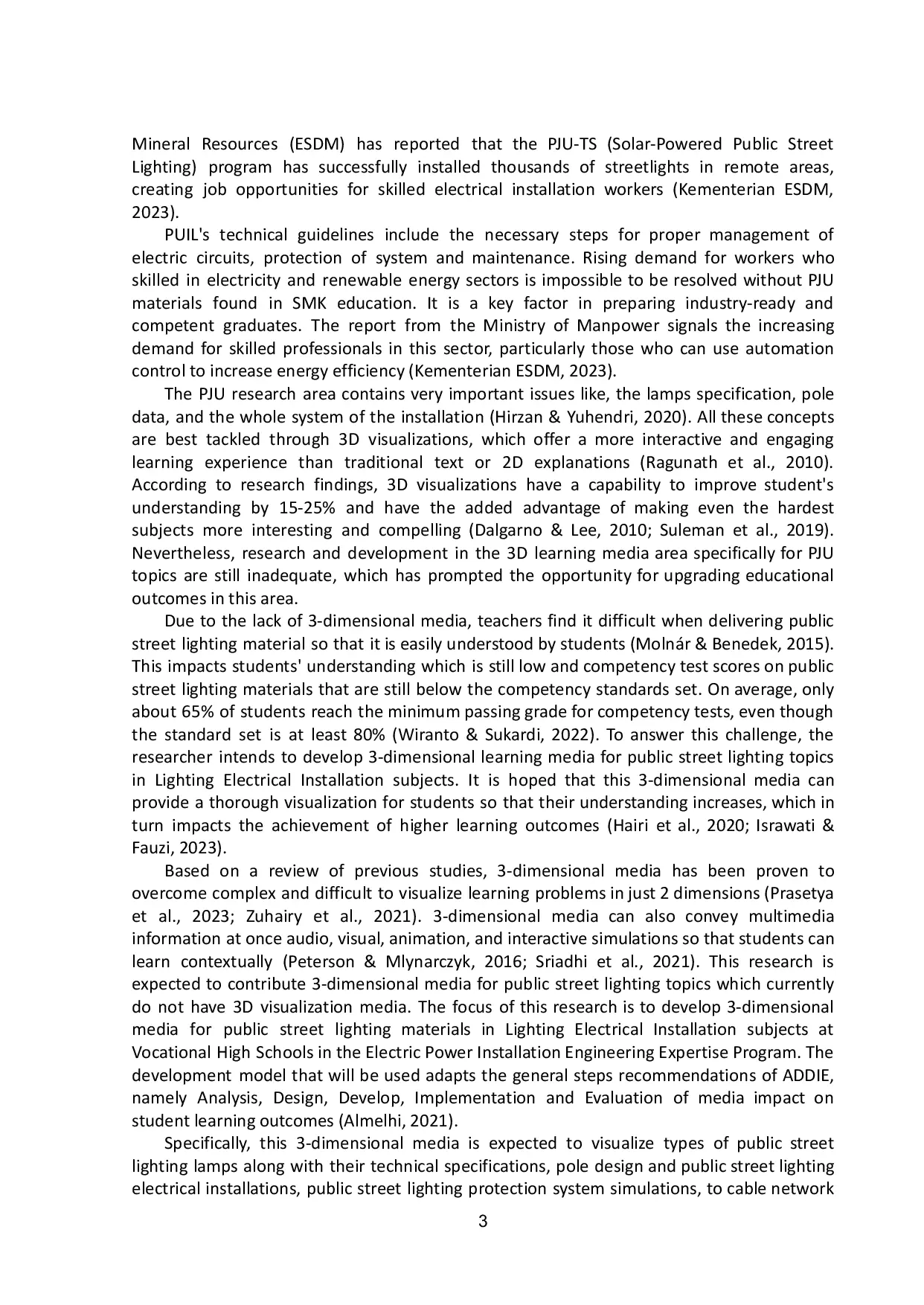 JURIS Feasibility of 3 Dimensional Media Based Learning for Electrical Vocational High School Students