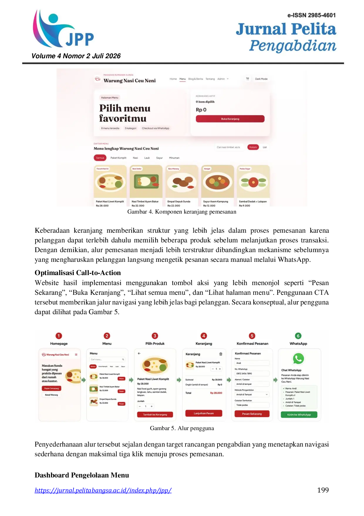 JURIS Optimalisasi Fitur Pemesanan Online Pada Website Warung Nasi Ceu Neni Untuk Meningkatkan Aksesibilitas Pelanggan