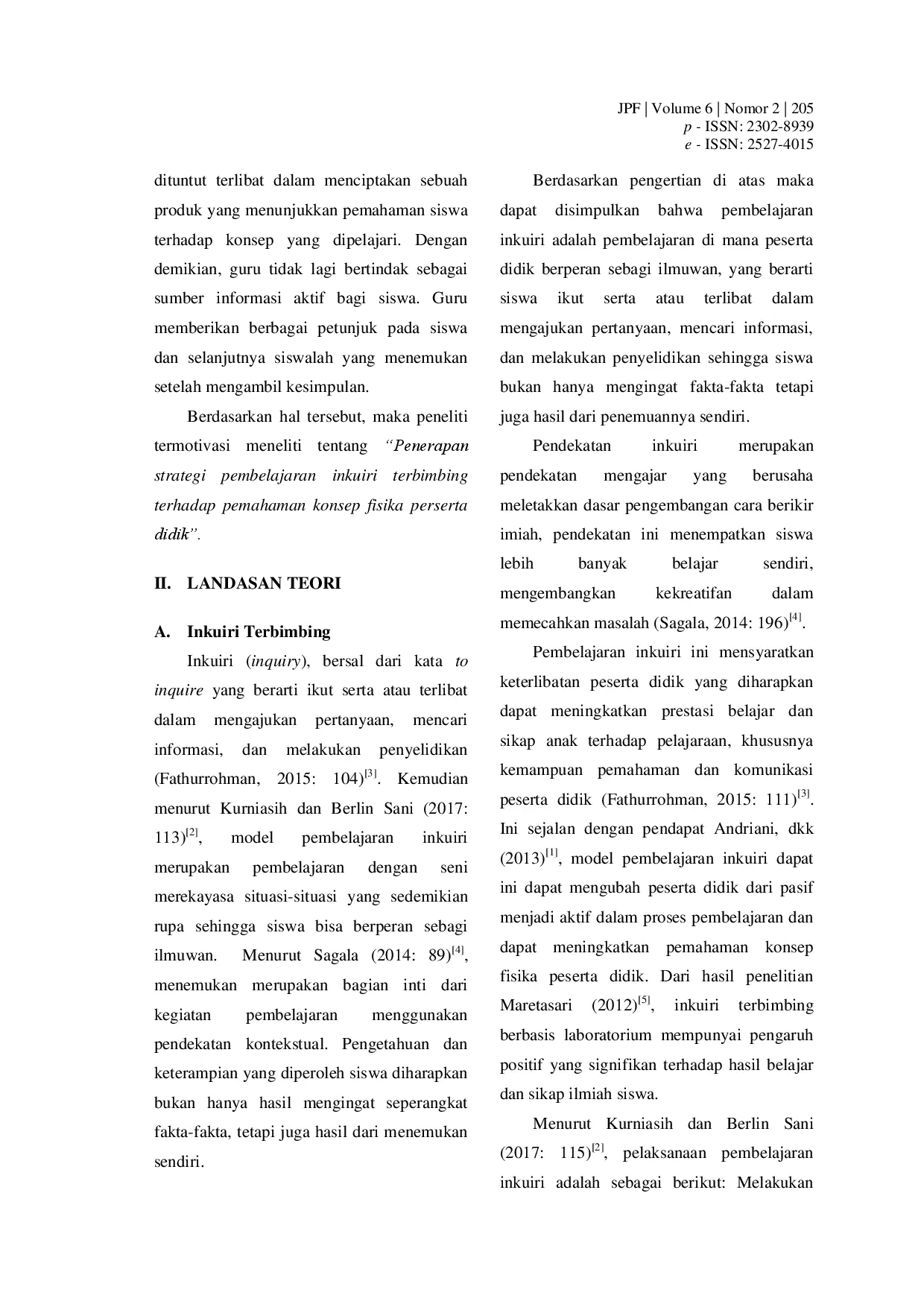 juris Strategi Pembelajaran Inkuiri Terbimbing terhadap Pemahaman Konsep Fisika Peserta Didik SMA Negeri 1 Pakue