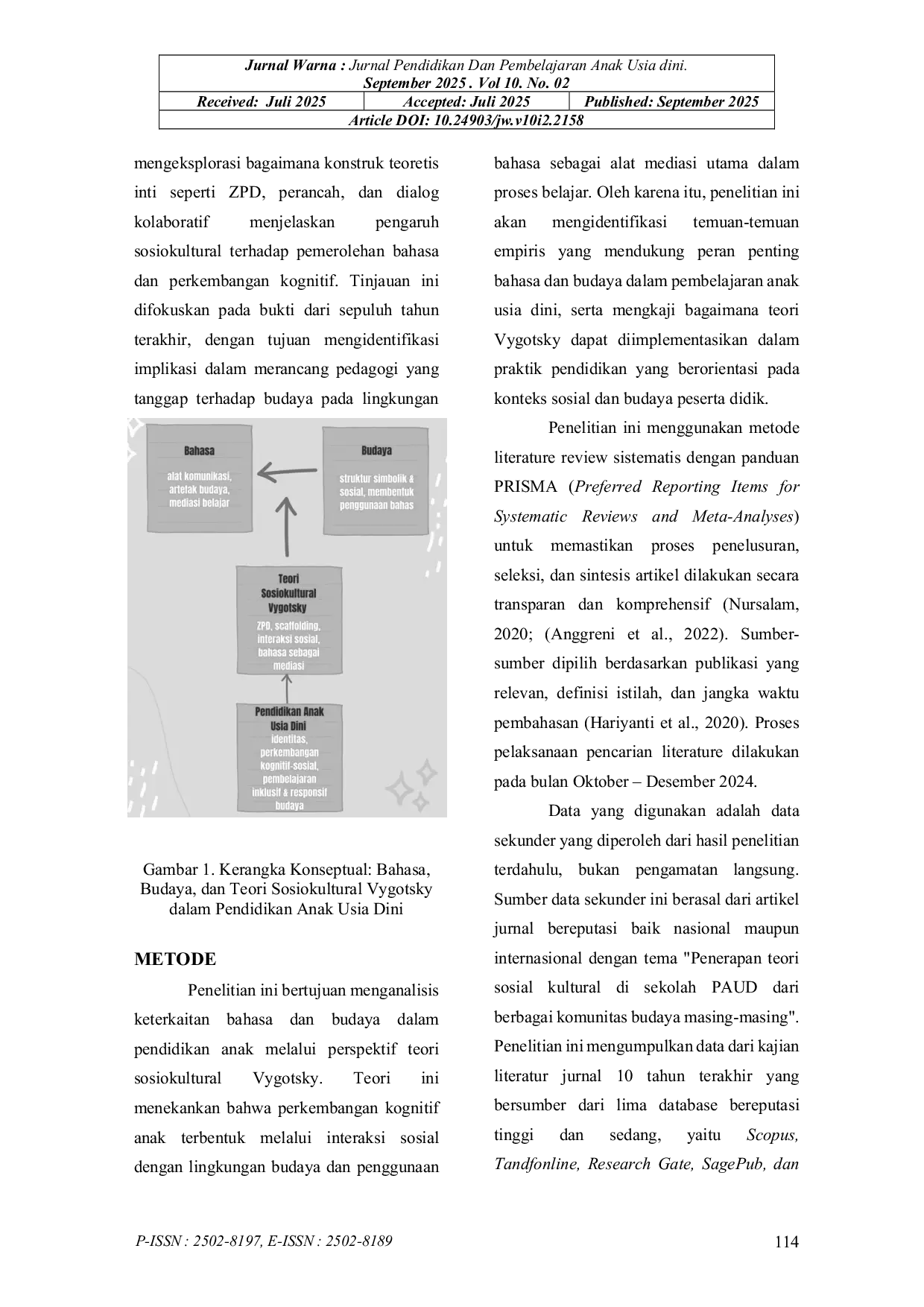 JURIS Bahasa dan Budaya dalam Pendidikan Anak Analisis Perspektif Teori Sosiokultural Vygotsky
