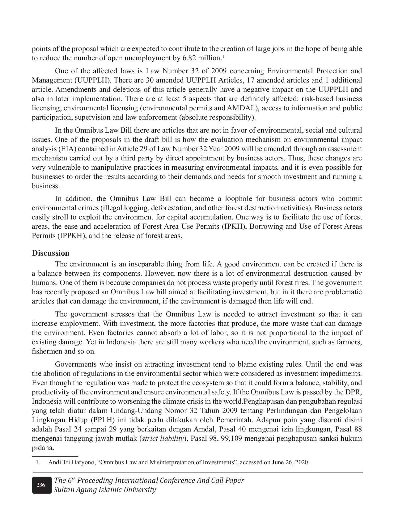 JURIS Potensial Alam Sekitar Tipe A Di Sekitar Oleh Yang Maju Analisis Yuridis Rancangan Undang Undang Omnibus Law