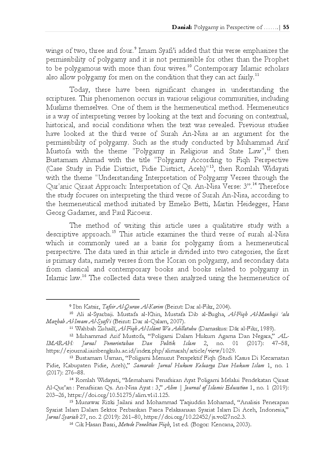 juris Polygamy in Perspective of Islamic Law Hermeneutics