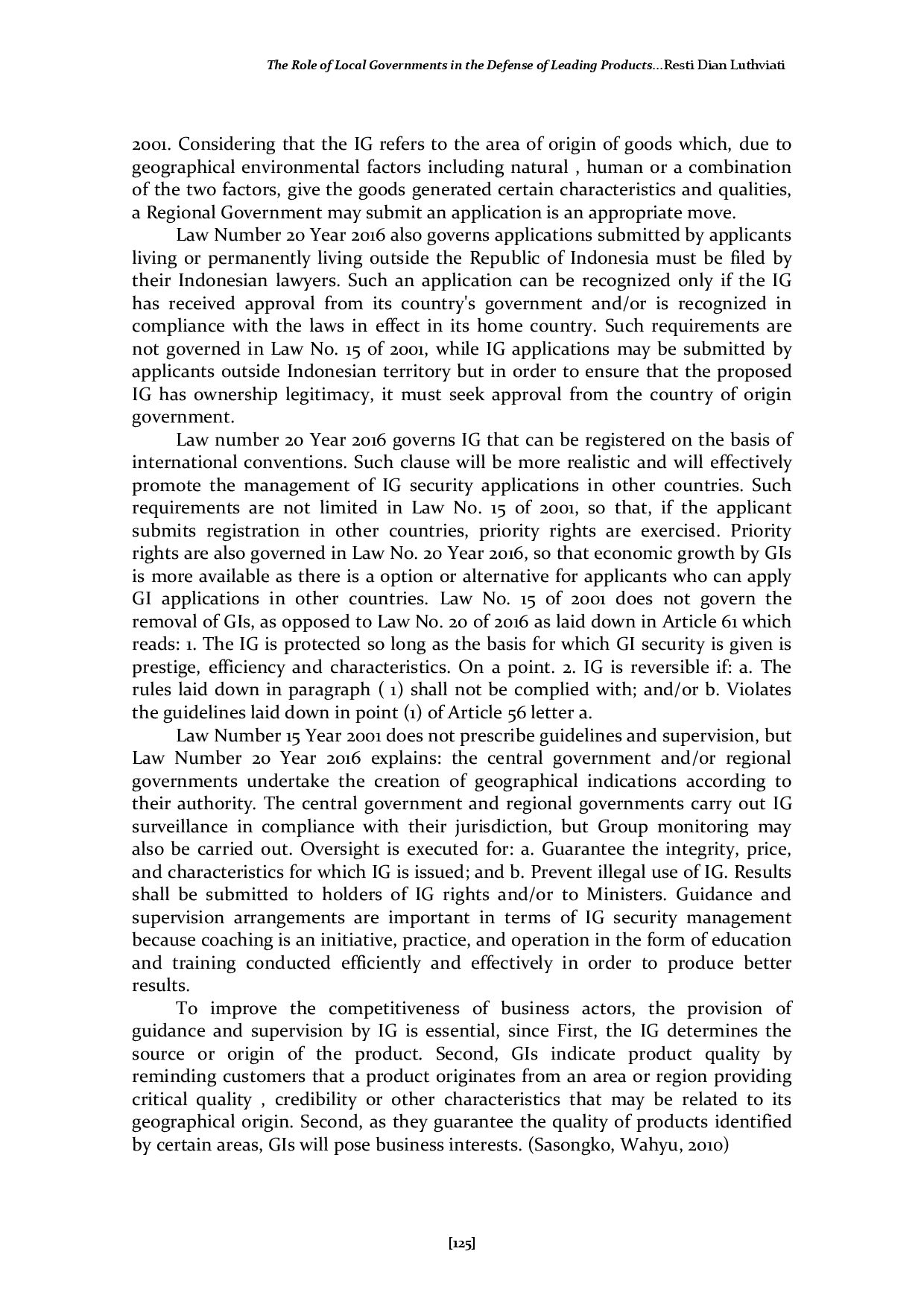 juris The Role of Local Governments in the Defense of Leading Products