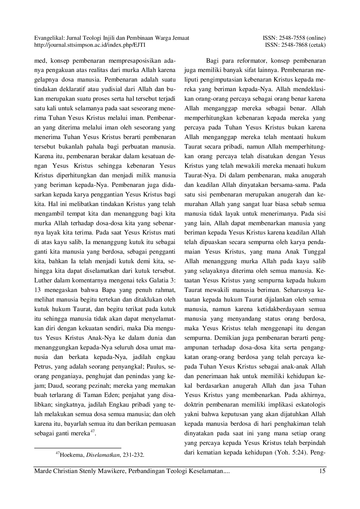 juris Perbandingan Teologi Keselamatan Antara Katolik Dan Protestan Sebelum Dan Sesudah Gerakan Reformasi