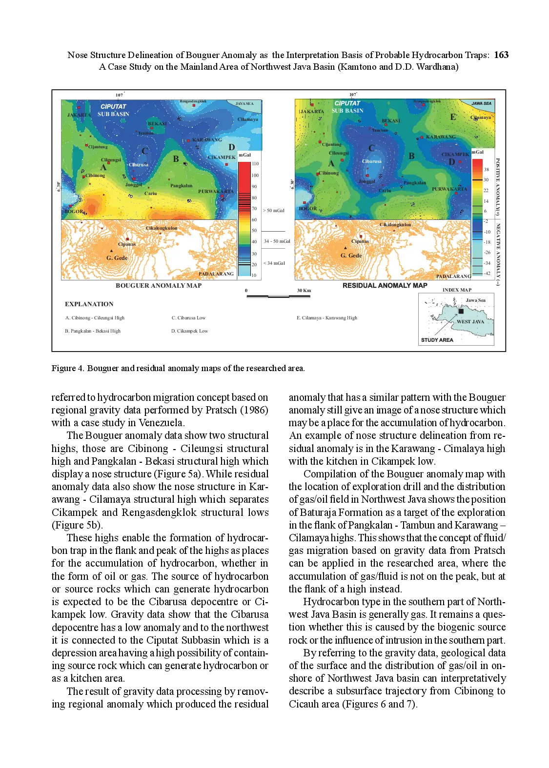 juris Nose Structure Delineation of Bouguer Anomaly as the Interpretation Basis of Probable Hydrocarbon Traps A Case Study on the Mainland Area of Northwest Java Basin