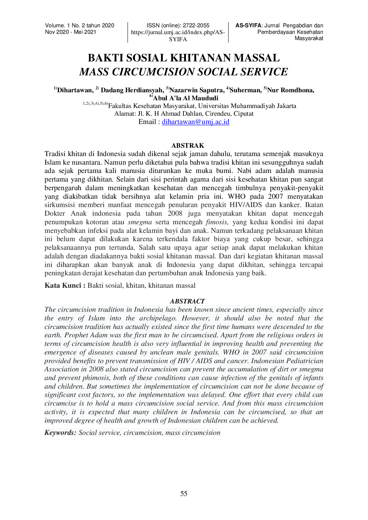 JURIS Bakti Sosial Khitanan Massal