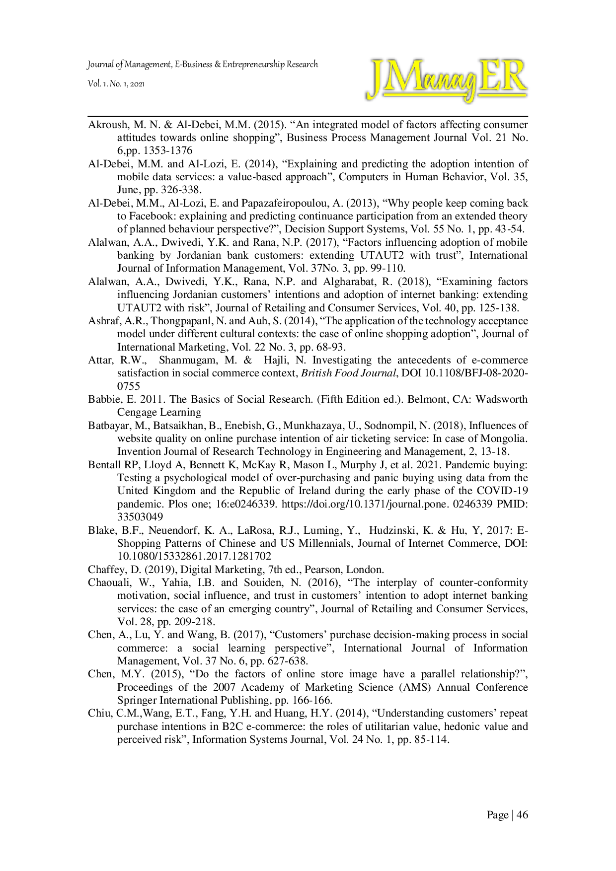 JURIS The The Influence of Trust on Student Online Shopping Motivation Behavior