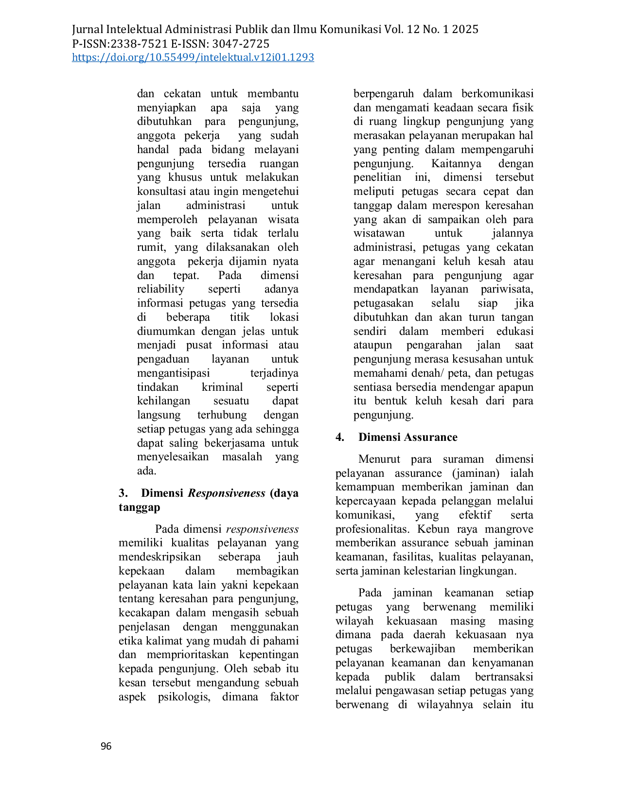 JURIS Pelaksanaan Pelayanan Publik di Ekowisata Kebun Raya Mangrove Surabaya 1