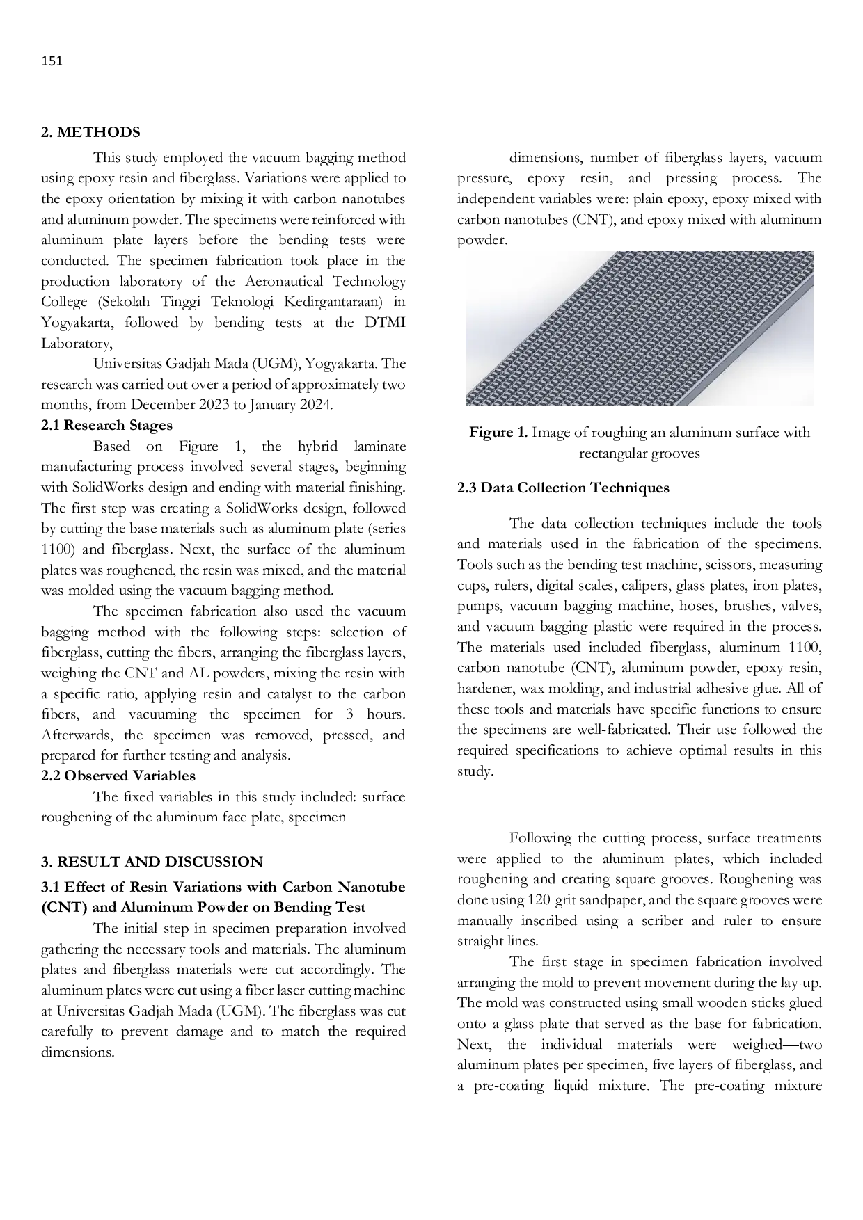 JURIS Bending Test Analysis of Hybrid GLARE Material Using Nano Adhesive CNT and Aluminum Powder Reinforcement