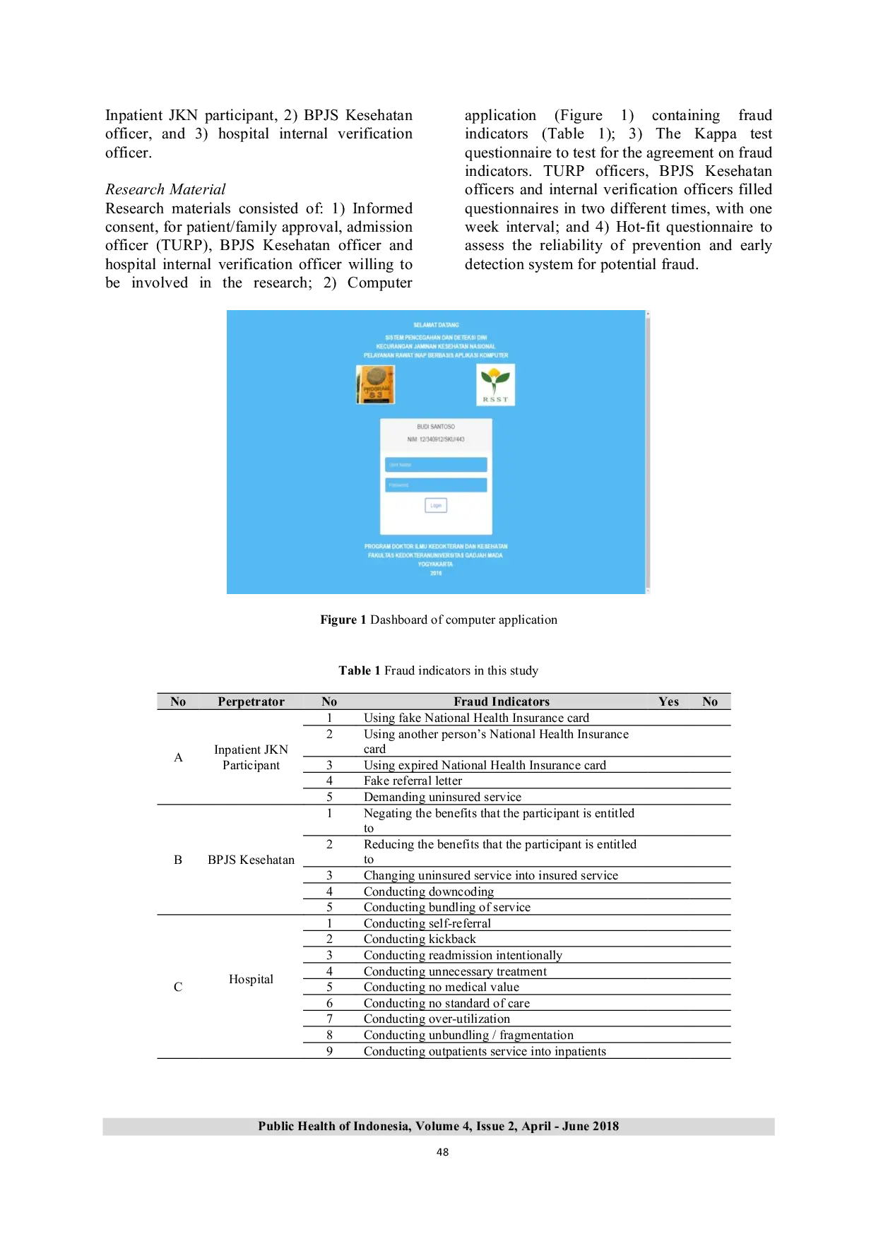 JURIS System For Detection Of National Healthcare Insurance Fraud Based On Computer Application