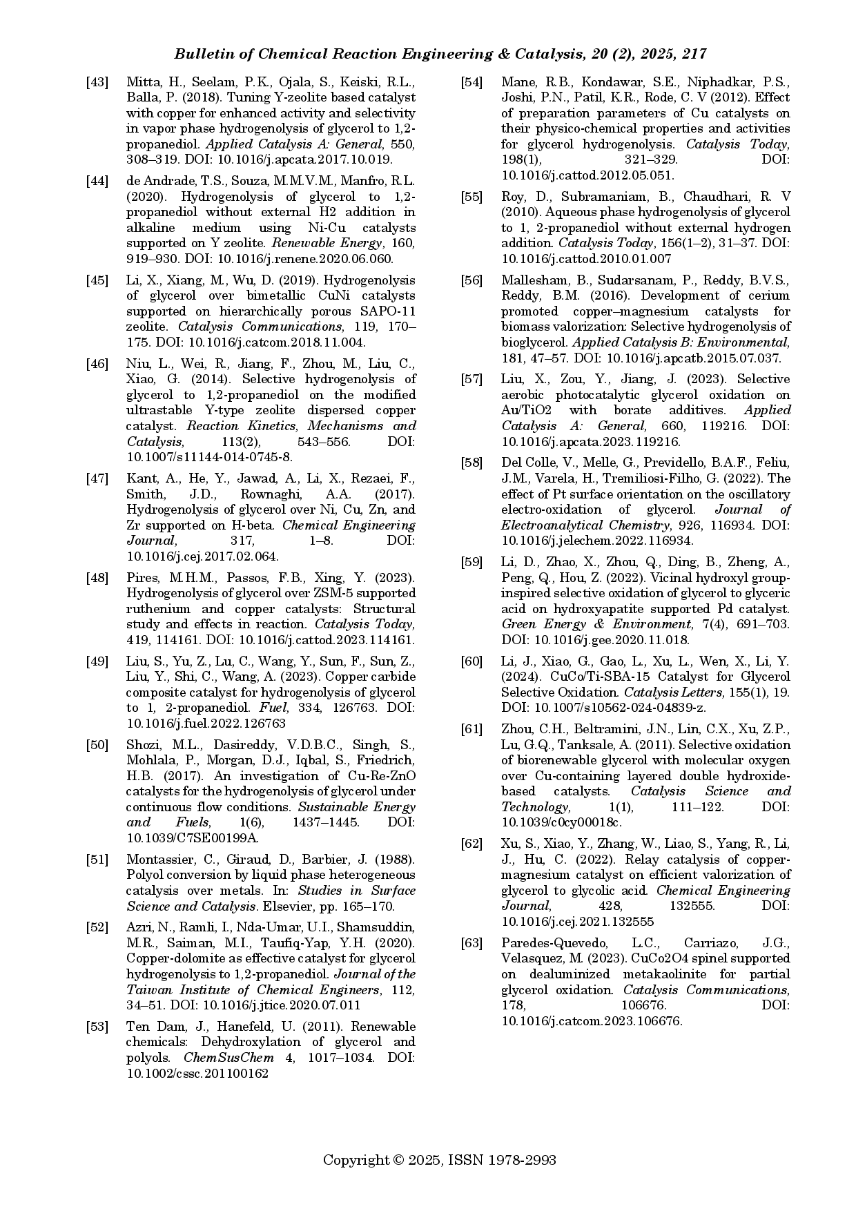 juris Harnessing Copper s Potential A Review of Cu Based Catalysts for Glycerol Conversion