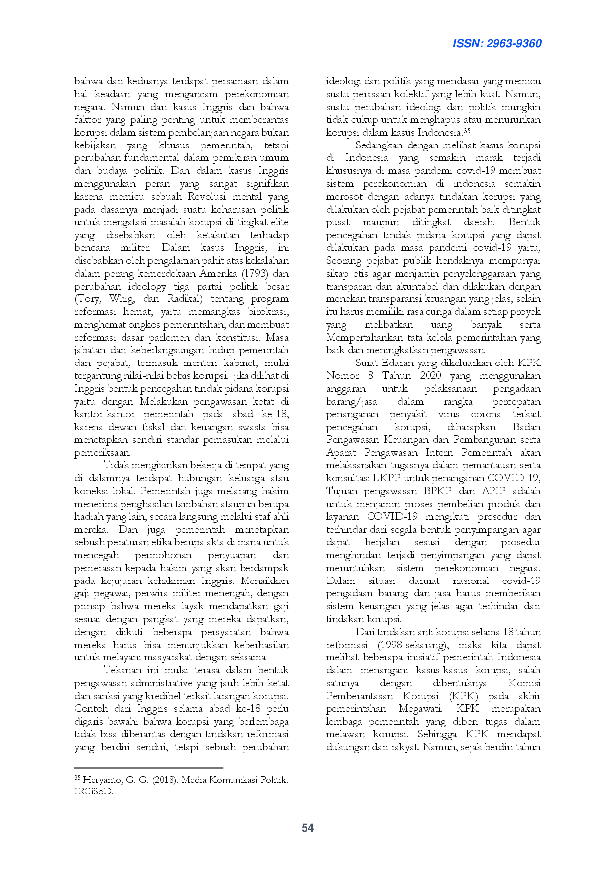 JURIS Korupsi di era Pandemi Covid 19