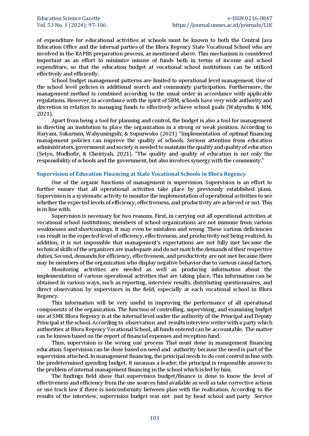 juris Educational Financing Management in State Vocational Schools