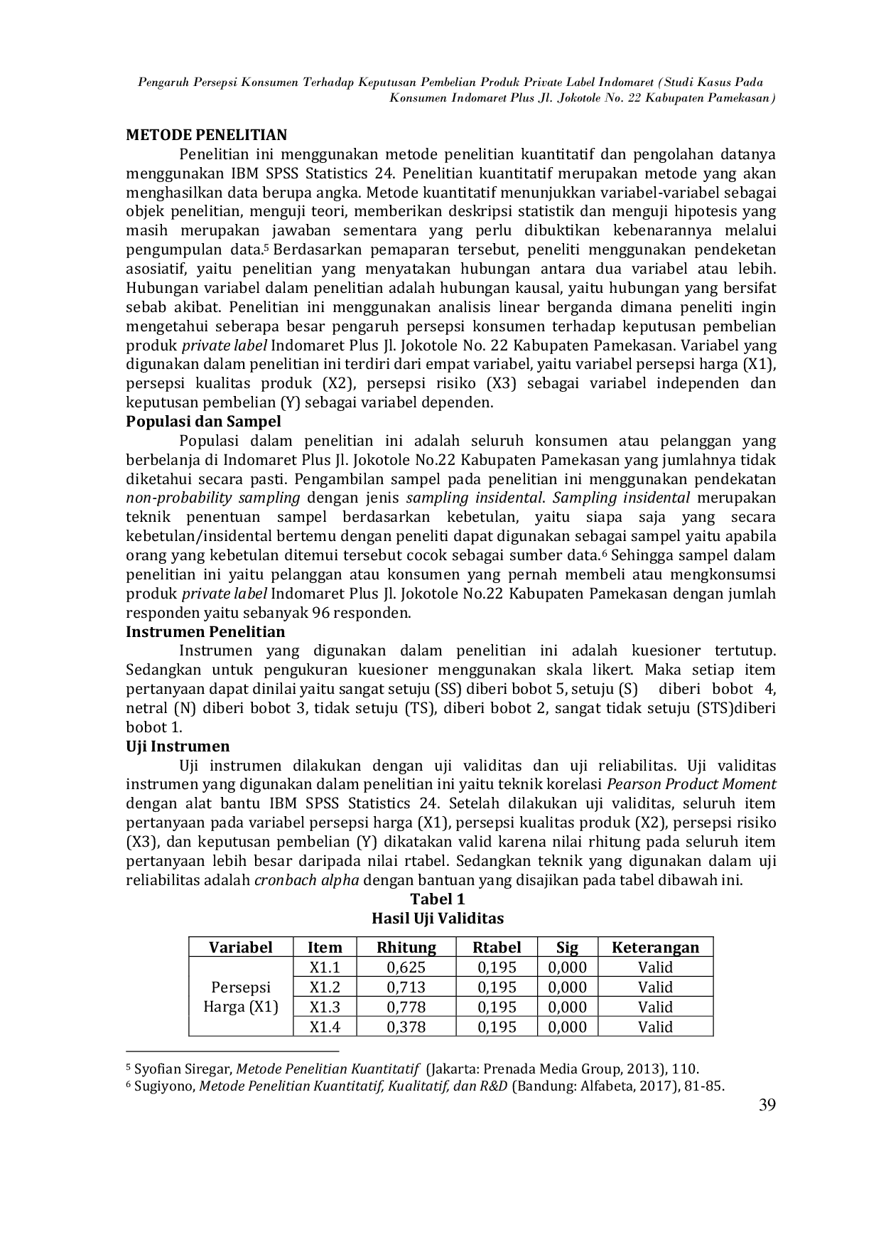 JURIS Persepsi Konsumen Terhadap Keputusan Pembelian Produk Private Label Indomaret