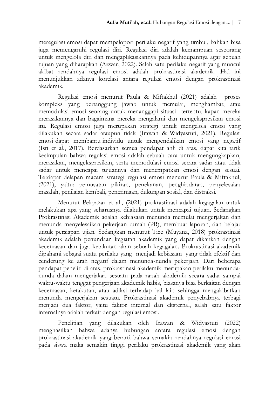 JURIS Hubungan Regulasi Emosi dengan Prokrastinasi Akademik Pada Siswa