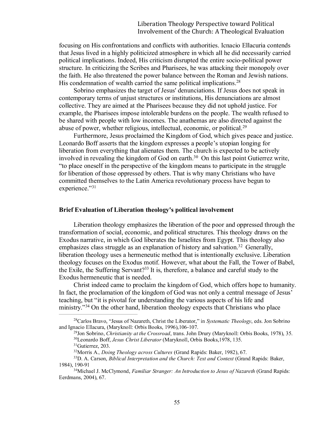 JURIS Liberation Theology Perspective toward Political Involvement of the Church A Theological Evaluation