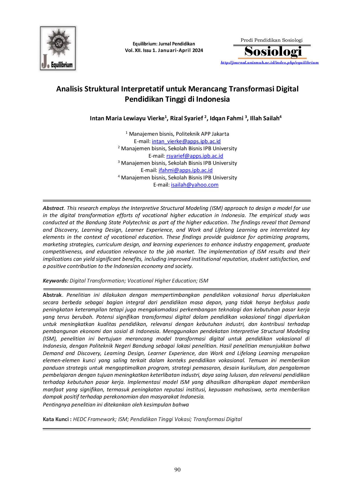 JURIS Analisis Struktural Interpretatif untuk Merancang Transformasi Digital Pendidikan Tinggi di Indonesia