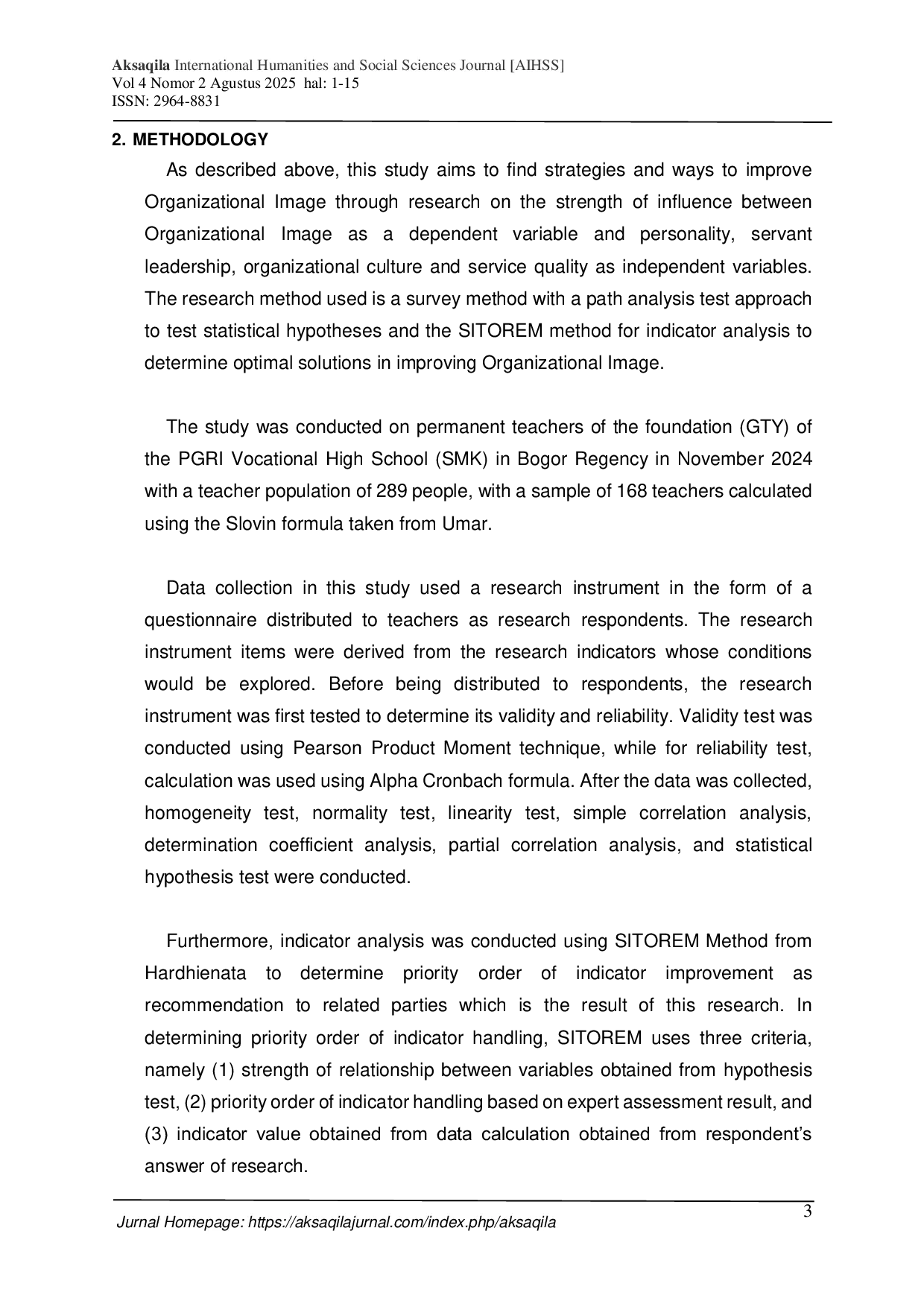 JURIS Strategy To Improve Organizational Image Throughing Personality Servant Leadership Organizational Culture And Service Quality