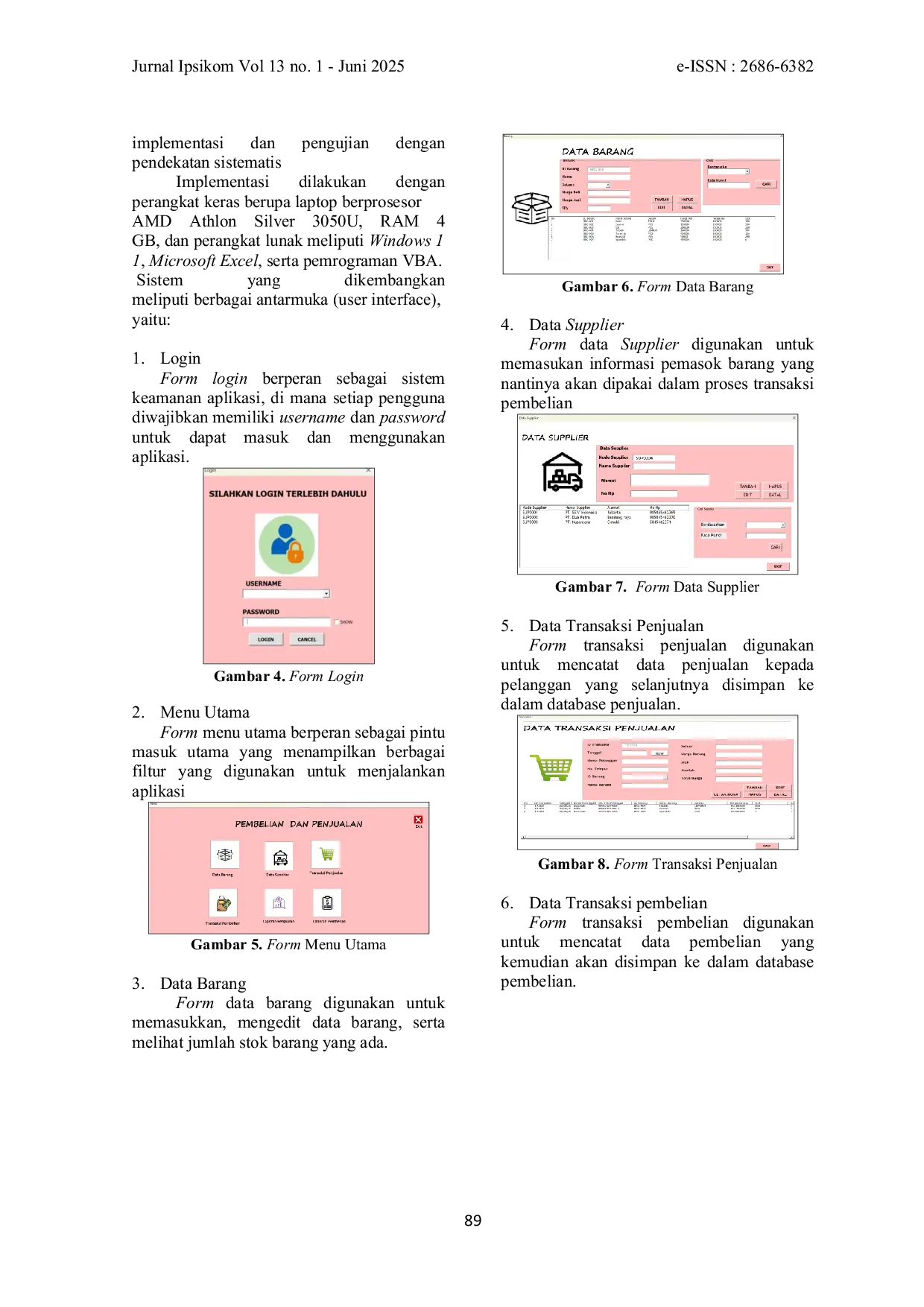 JURIS Implementasi Aplikasi VBA Untuk Transaksi Di Toko Bangunan Studi Kasus Pada UMKM Toko Bangunan ABC Di Kota Cimahi