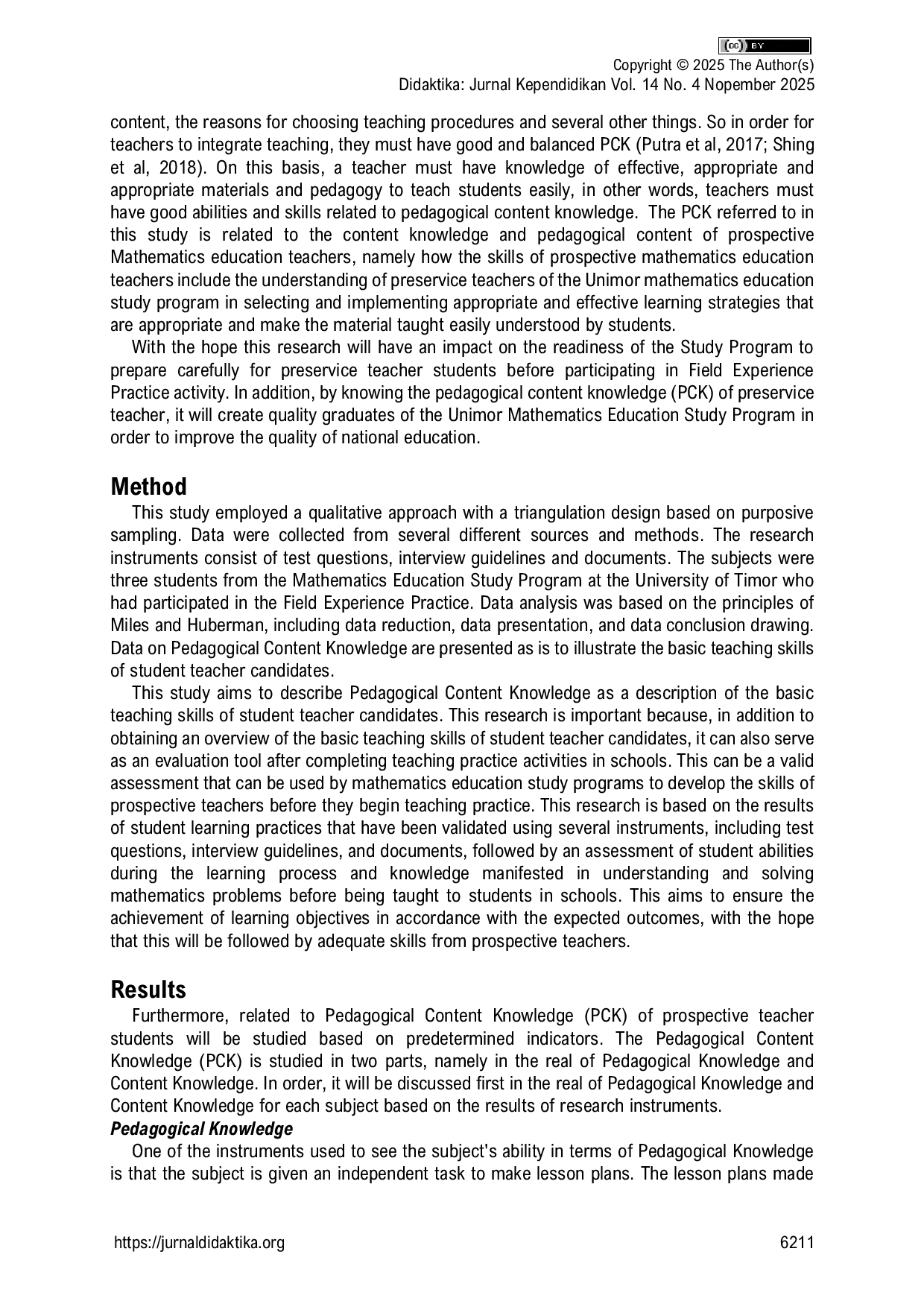 JURIS Pedagogical Content Knowledge Validation of Basic Teaching Ability for Mathematics Education Preservice Teacher