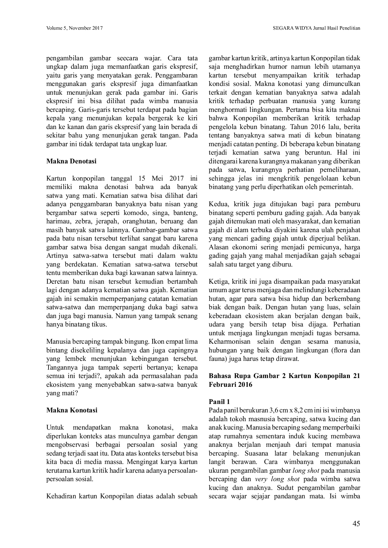 JURIS Bahasa Rupa Kartun Konpopilan Pada Koran Kompas Tahun 2016