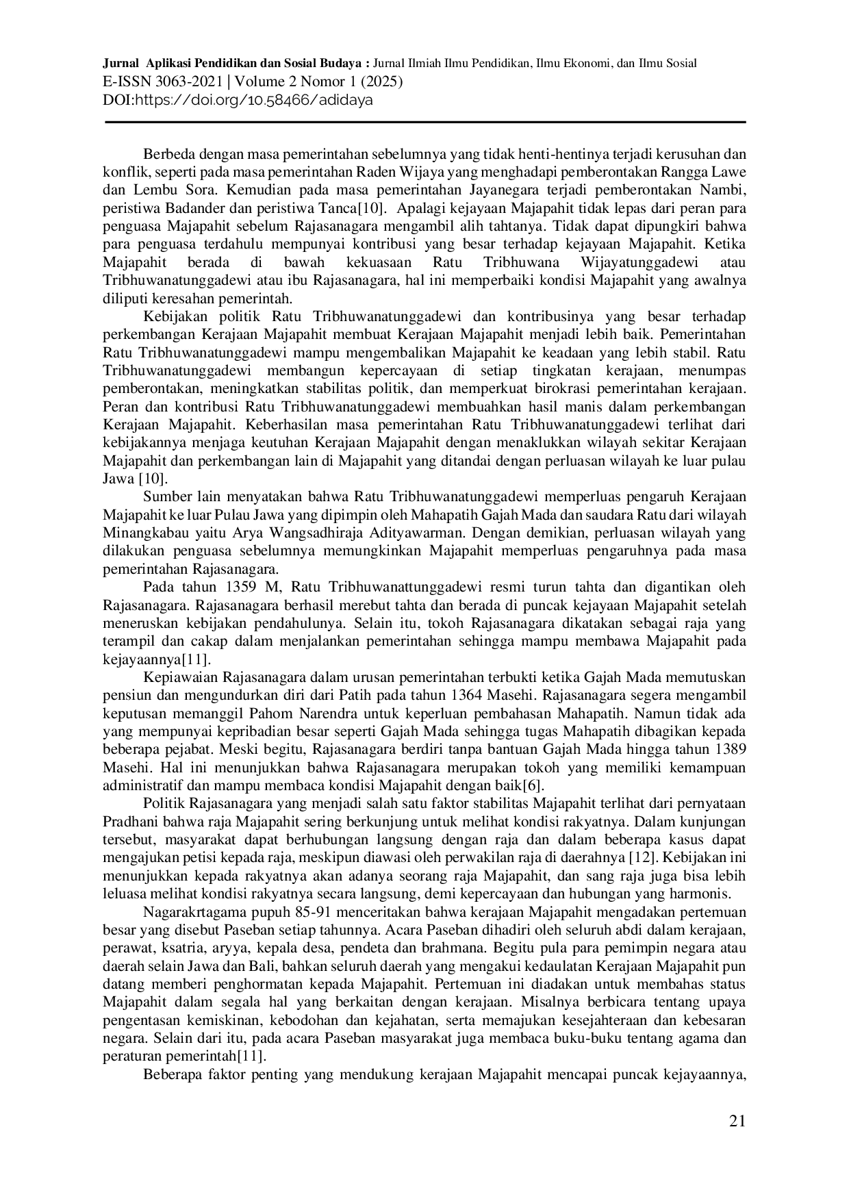 JURIS Studi Pustaka Kejayaan Majapahit Masa Pemerintahan Rajasanagara