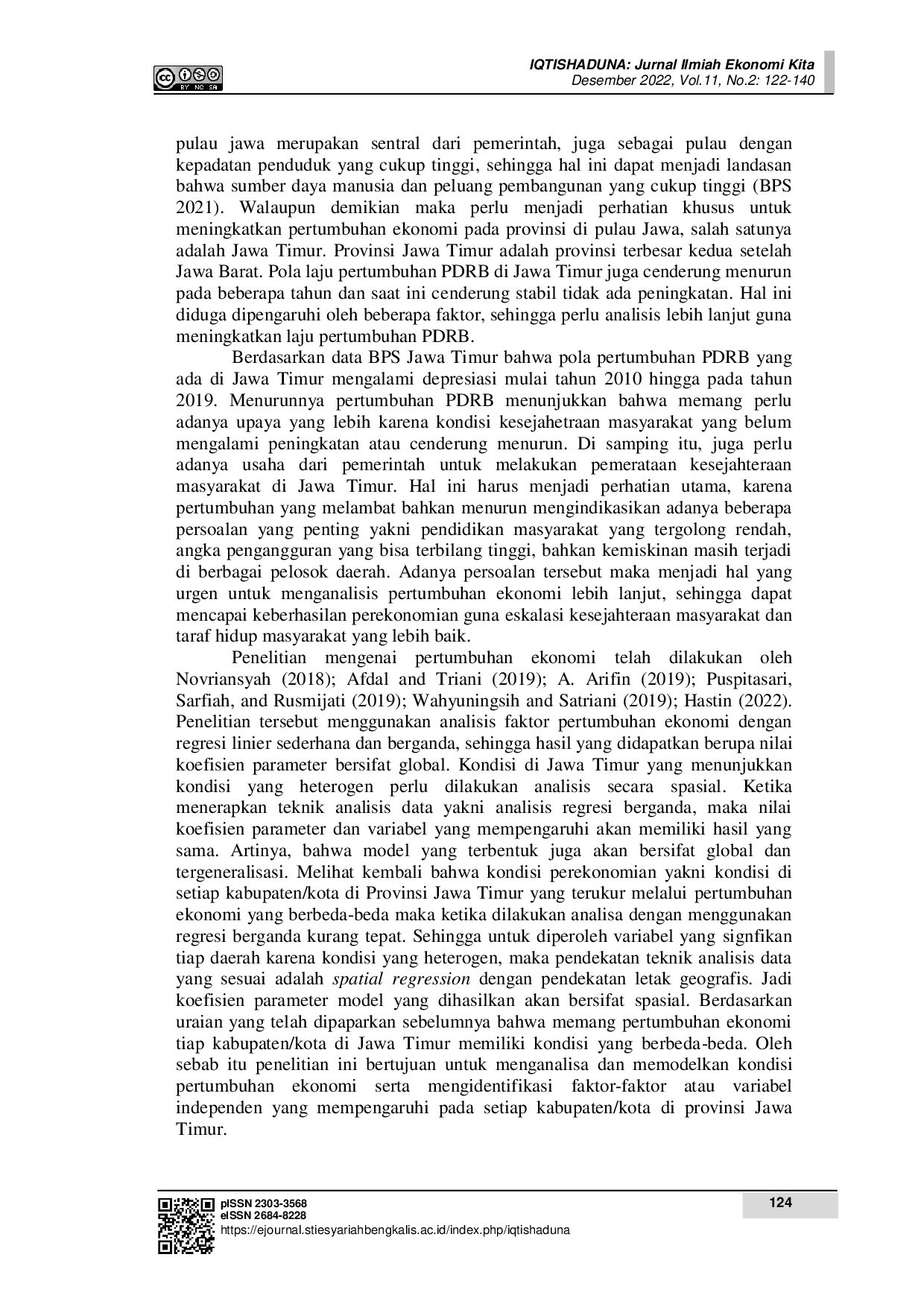 juris Faktor Faktor Yang Mempengaruhi Pertumbuhan Ekonomi Di Jawa Timur Dengan Pendekatan Spatial Regression
