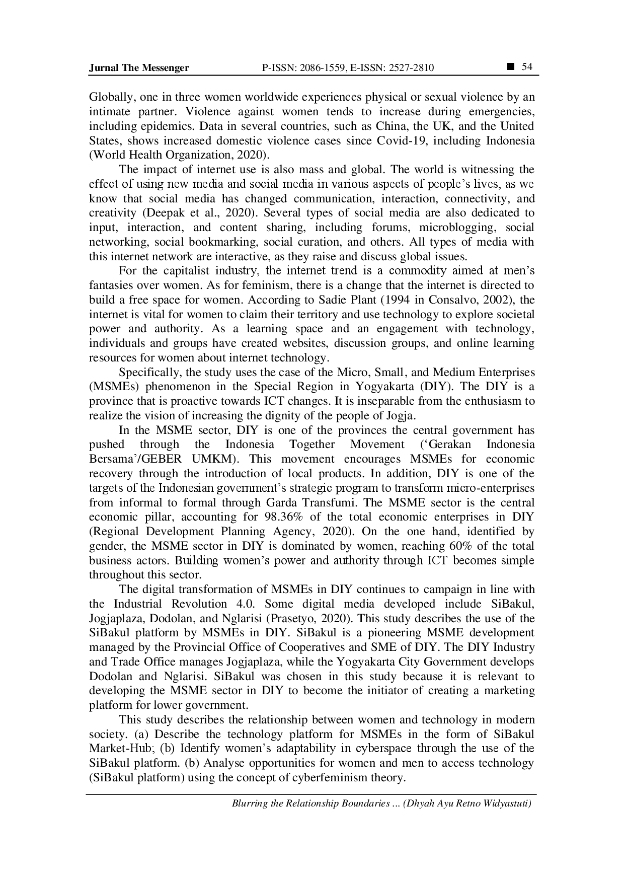 juris Blurring the Relationship Boundaries between Women and Technology