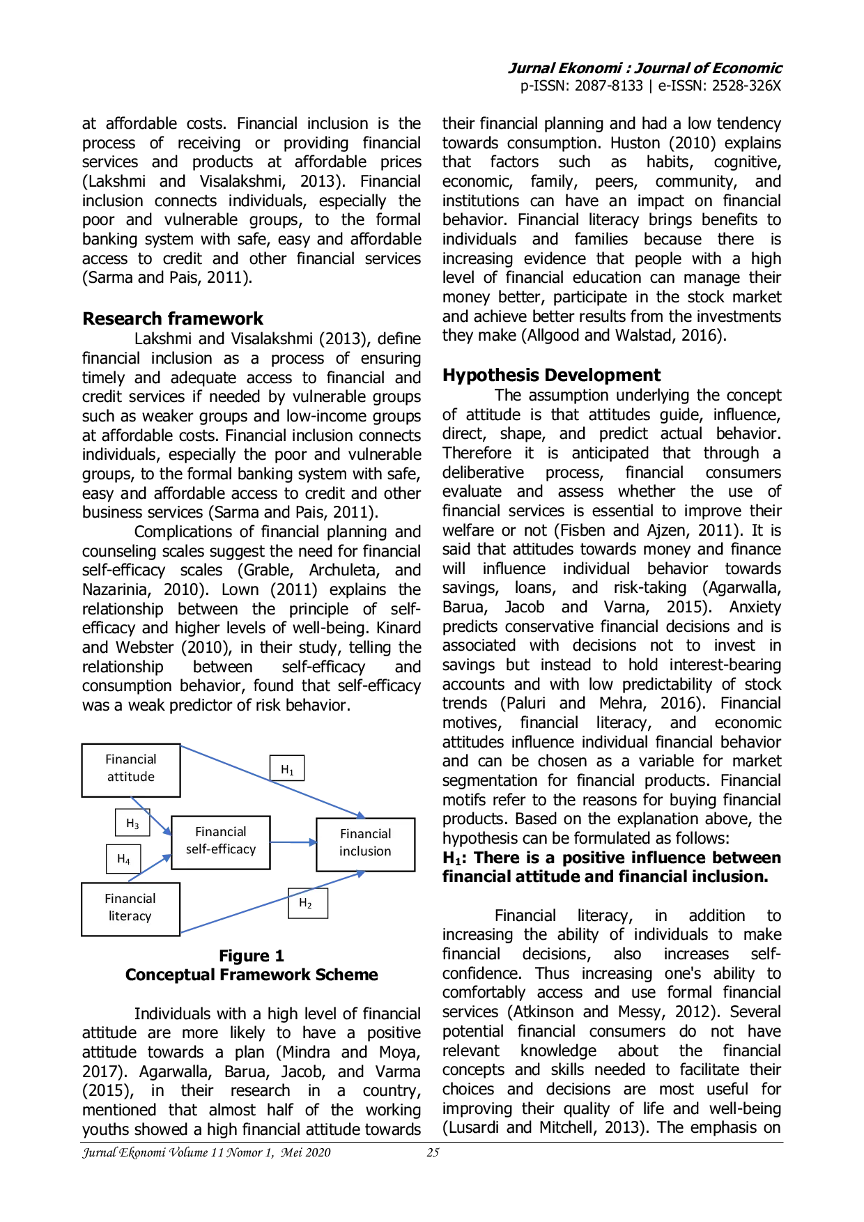 JURIS The Effect of Self Efficacy Financial Mediation on Factors Affecting Financial Inclusion in Small Businesses in West Jakarta