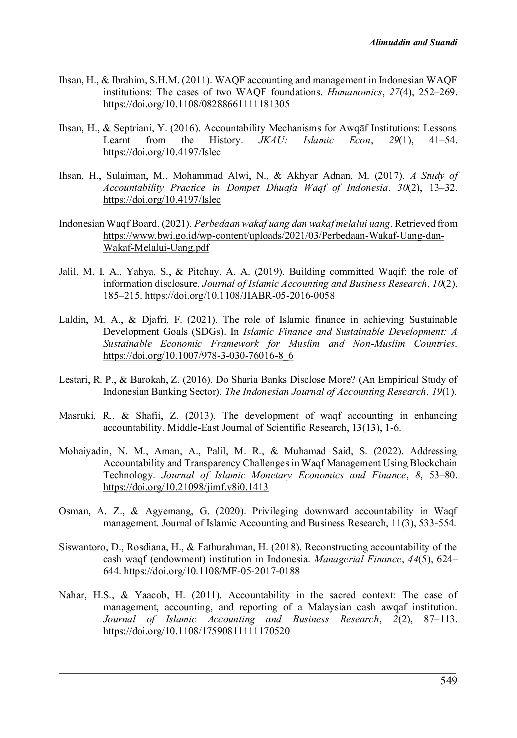 JURIS Addressing Financial Accountability Challenges in an Indonesian Waqf Institution Insights post PSAK 412 Implementation