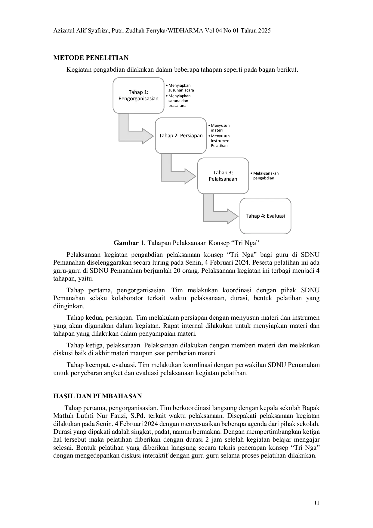 JURIS Pelatihan Konsep Tri Nga Ki Hajar Dewantara Bagi Guru Di Sdnu Pemanahan