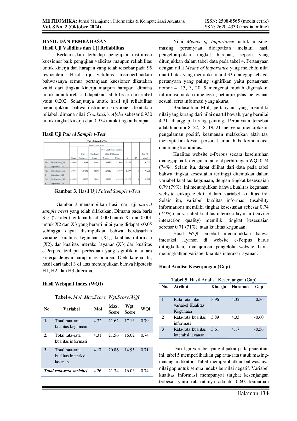 JURIS Analisis Kualitas Website E Perpus Menggunakan Metode Webqual 4 0 Dan Importance Performance Analysis IPA