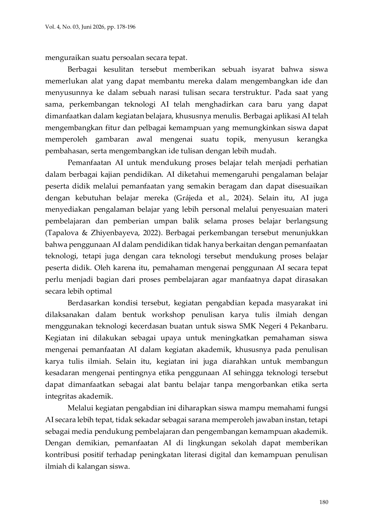JURIS Workshop Pemanfaatan Kecerdasan Buatan Untuk Mendukung Penulisan Karya Tulis Ilmiah