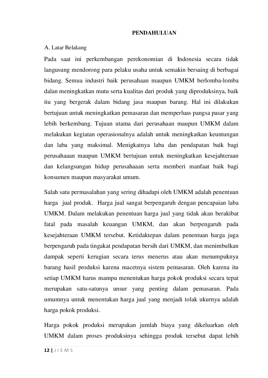 JURIS Analisis Perhitungan Harga Pokok Produksi Terhadap Pembuatan Lemari Depot Air Minum Isi Ulang Di Ud Hajir Filter