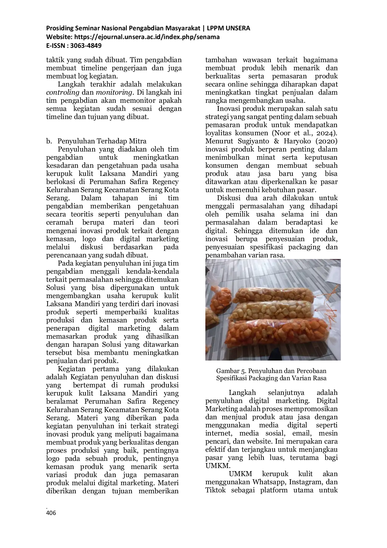 JURIS Implementasi Digital Marketing Branding dan Labeling UMKM Kerupuk Kulit di Kota Serang