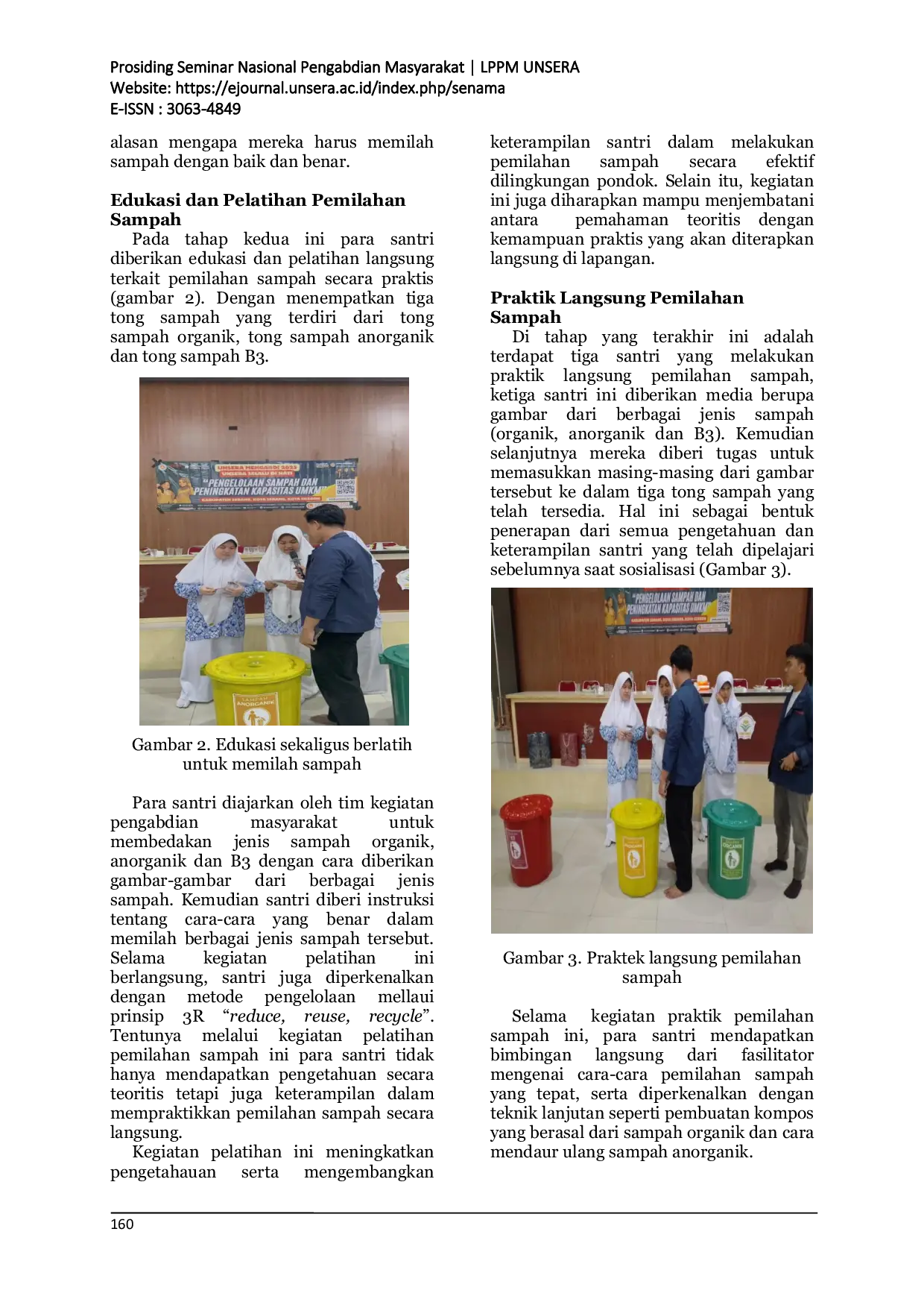 JURIS Sosialisasi Pengelolaan Sampah Berbasis Ekonomi Hijau di Pondok Pesantren As Sa adah Kabupaten Serang Banten