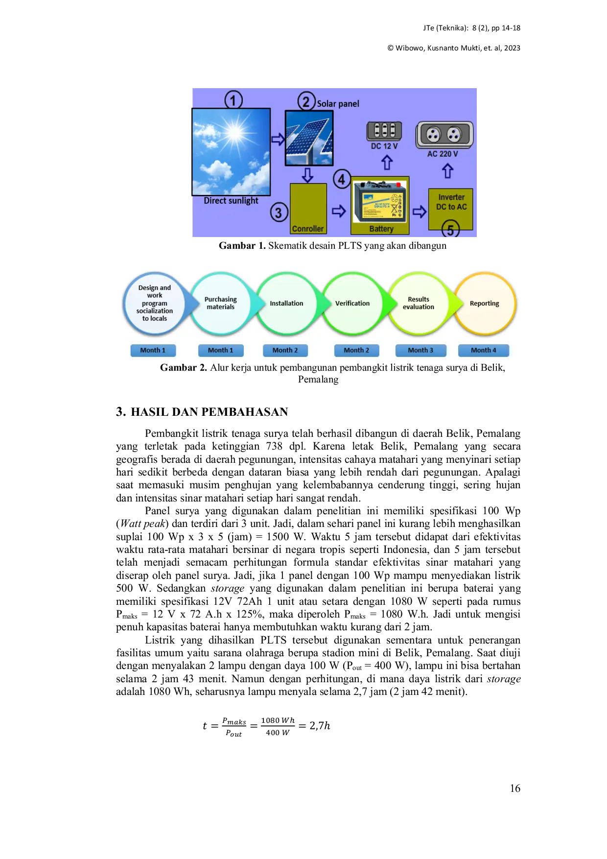 JURIS Rancang Bangun Pembangkit Listrik Tenaga Surya Sebagai Energi Alternatif di Daerah Pegunungan Belik Pemalang Jawa Tengah