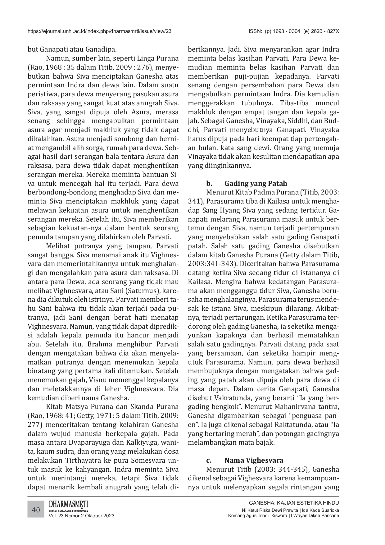 JURIS Ganesha Kajian Estetika Hindu