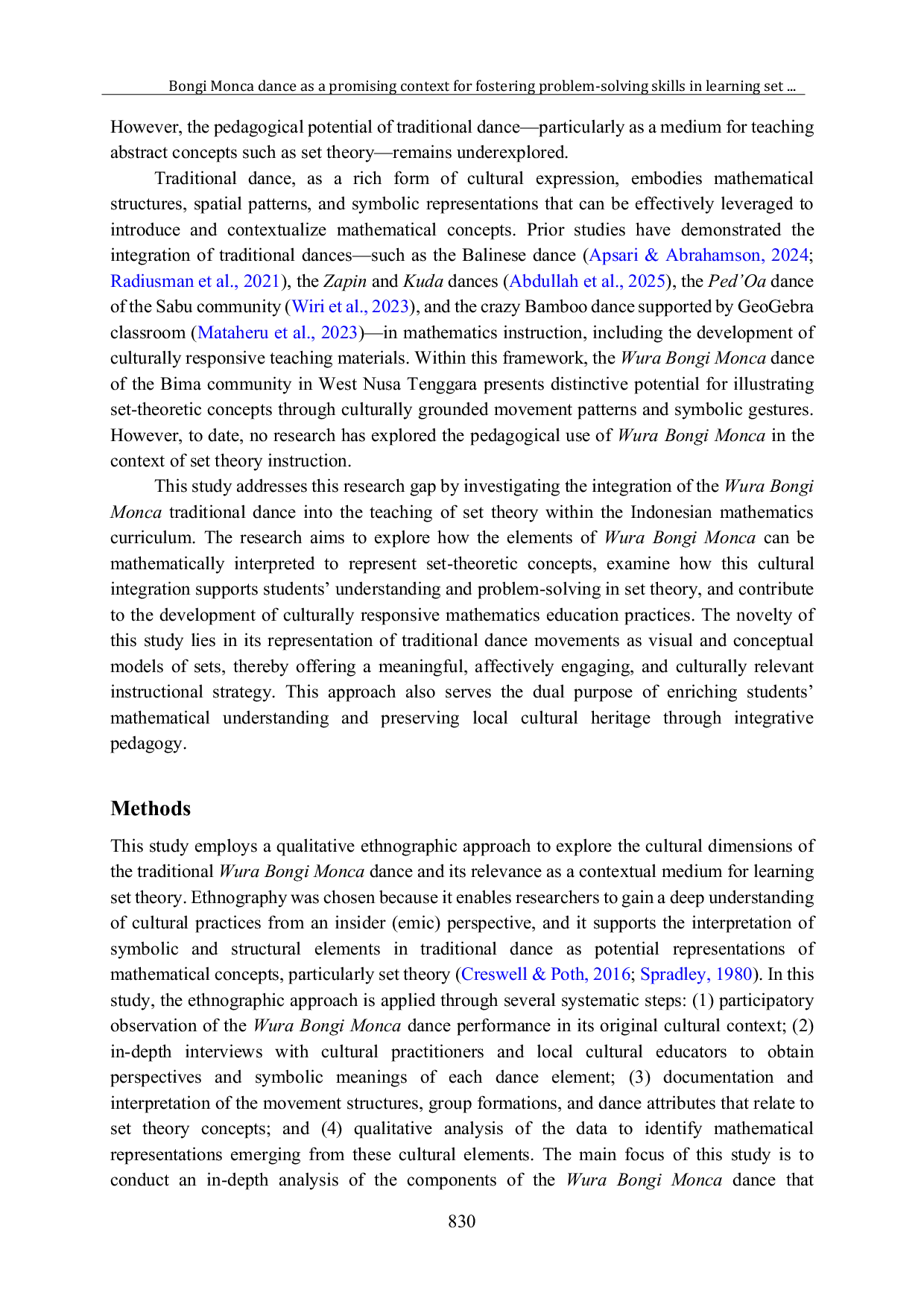 JURIS Wura Bongi Monca dance as a promising context for fostering problem solving skills in learning set theory