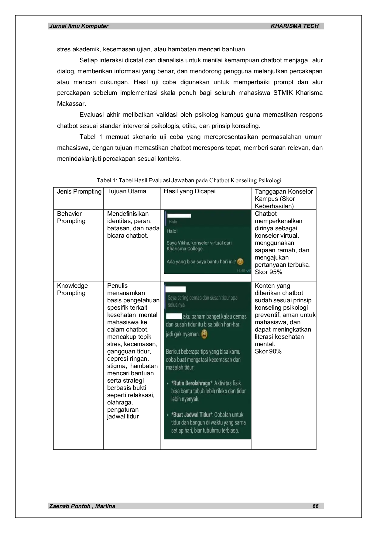 JURIS Rancang Bangun Chatbot Untuk Konseling Psikologis Mahasiswa STMIK Kharisma Makassar Berbasis WhatsApp