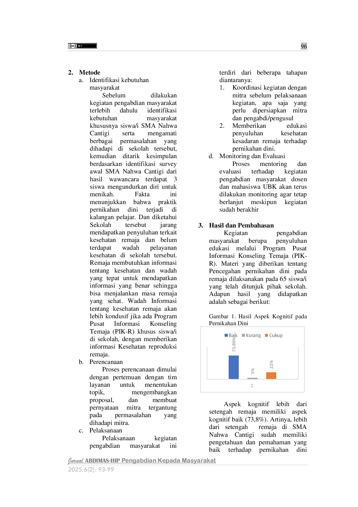 JURIS Peningkatan Kesadaran Pencegahan Pernikahan Dini Pada Remaja Melalui Pembentukan Program Pusat Informasi Konseling Temaja Pik R Di Sma Nahwa Cantigi