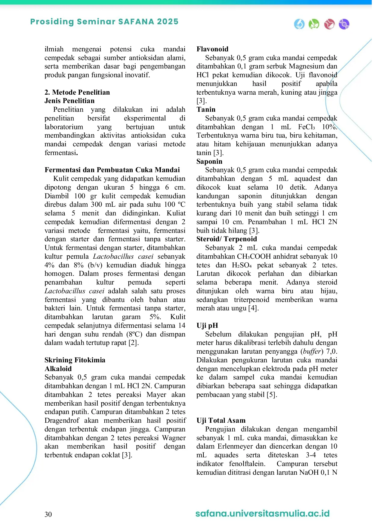 JURIS PERBANDINGAN AKTIVITAS ANTIOKSIDAN CUKA MANDAI CEMPEDAK Artocarpus champeden DENGAN VARIASI METODE FERMENTASI