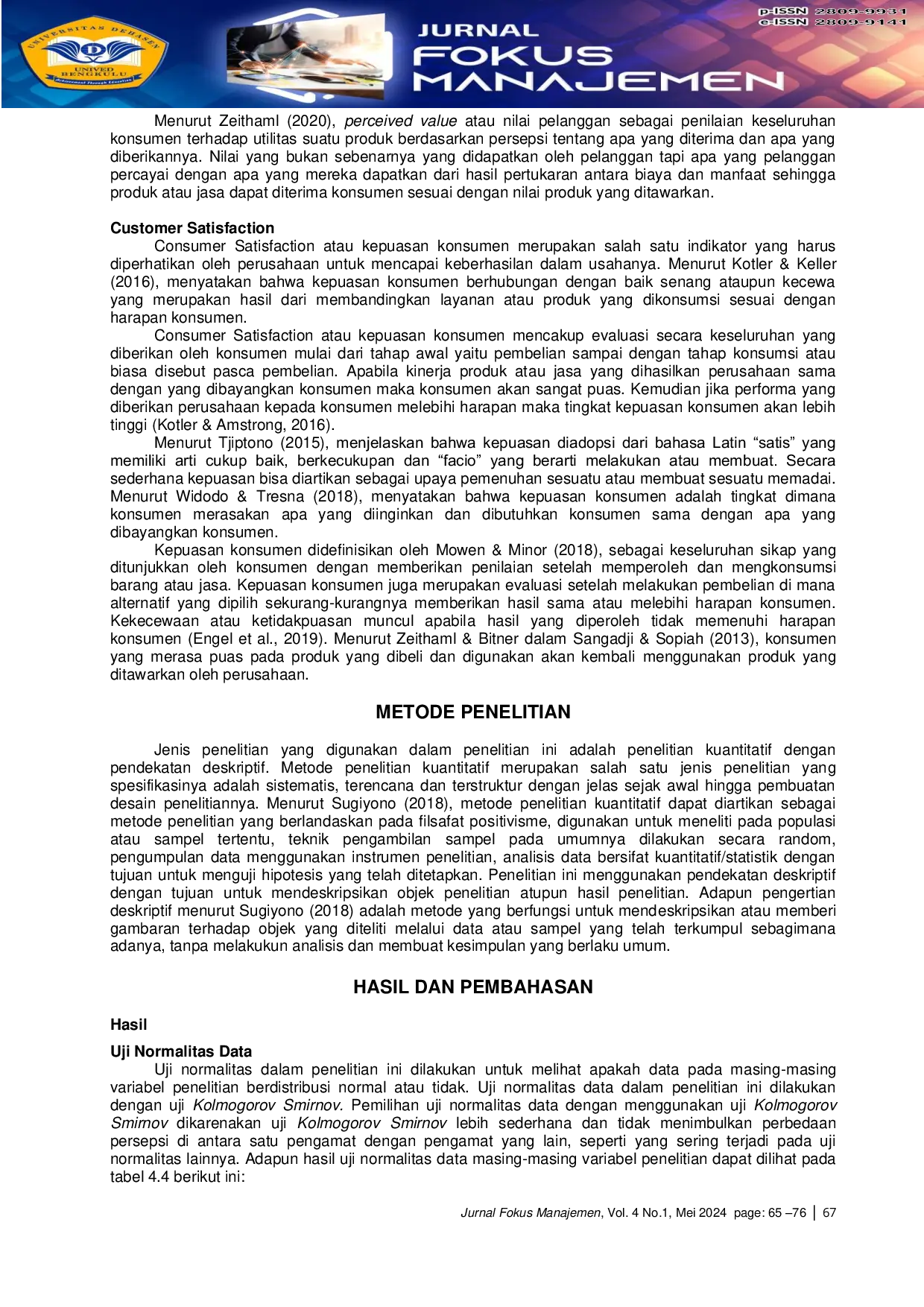 JURIS The Effect Of Perceived Value And Customer Satisfaction On Customer Loyalty Case Study On Solaria Bencoolen Mall Customers