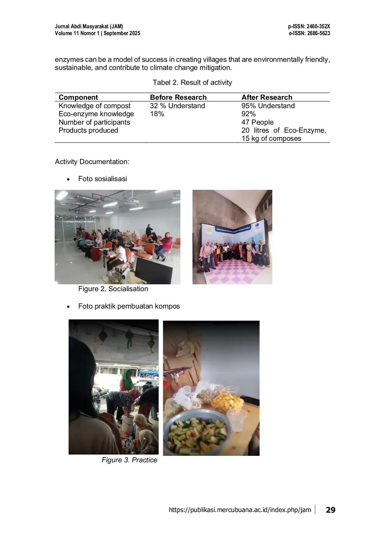 JURIS Organic Household Waste Management into Compost and Multifunctional Eco Enzyme Towards an Environmentally Friendly Climate Village in Bojong Nangka Village