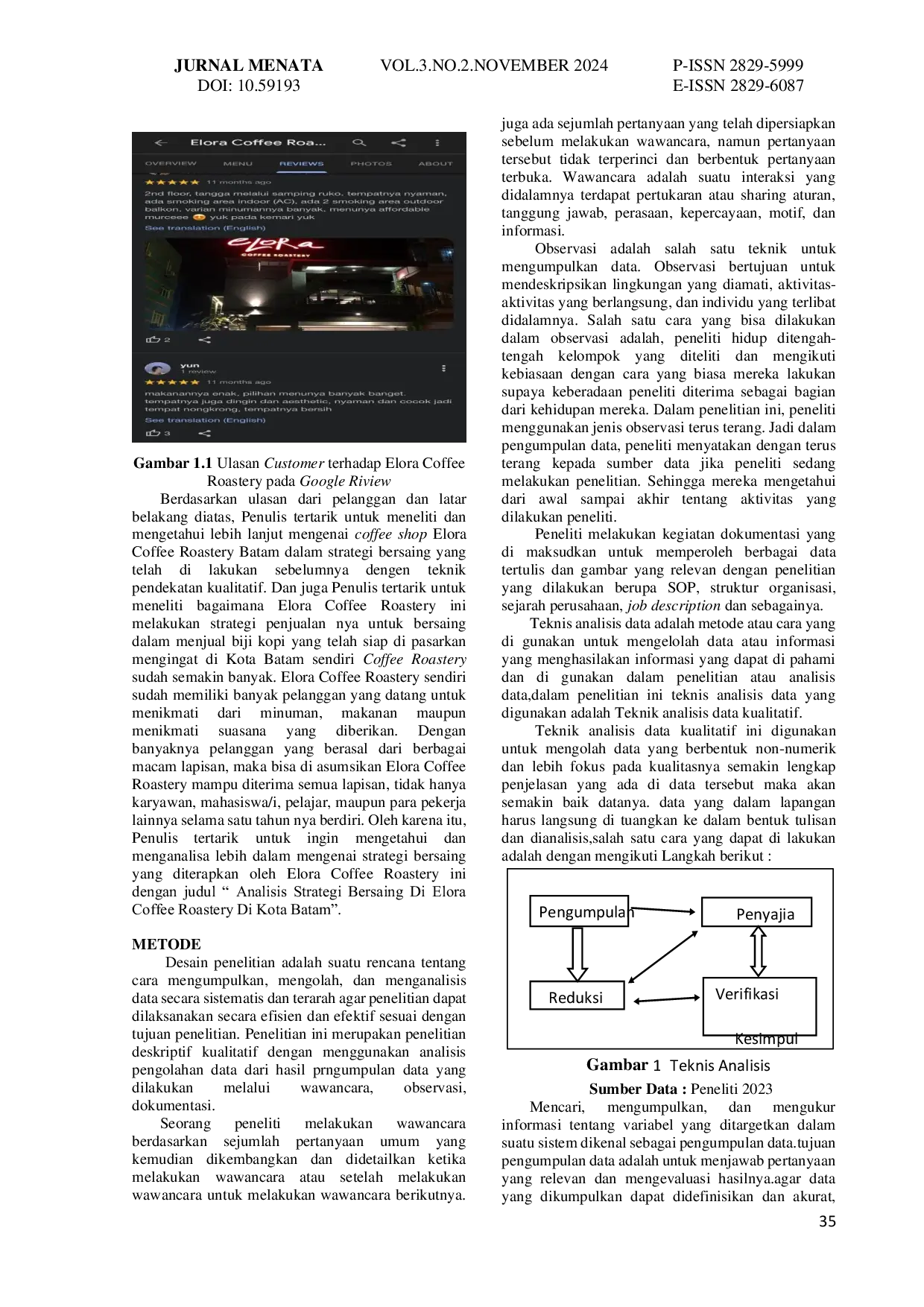 JURIS Analisis Strategi Bersaing Di Elora Coffee Roastery Di Kota Batam