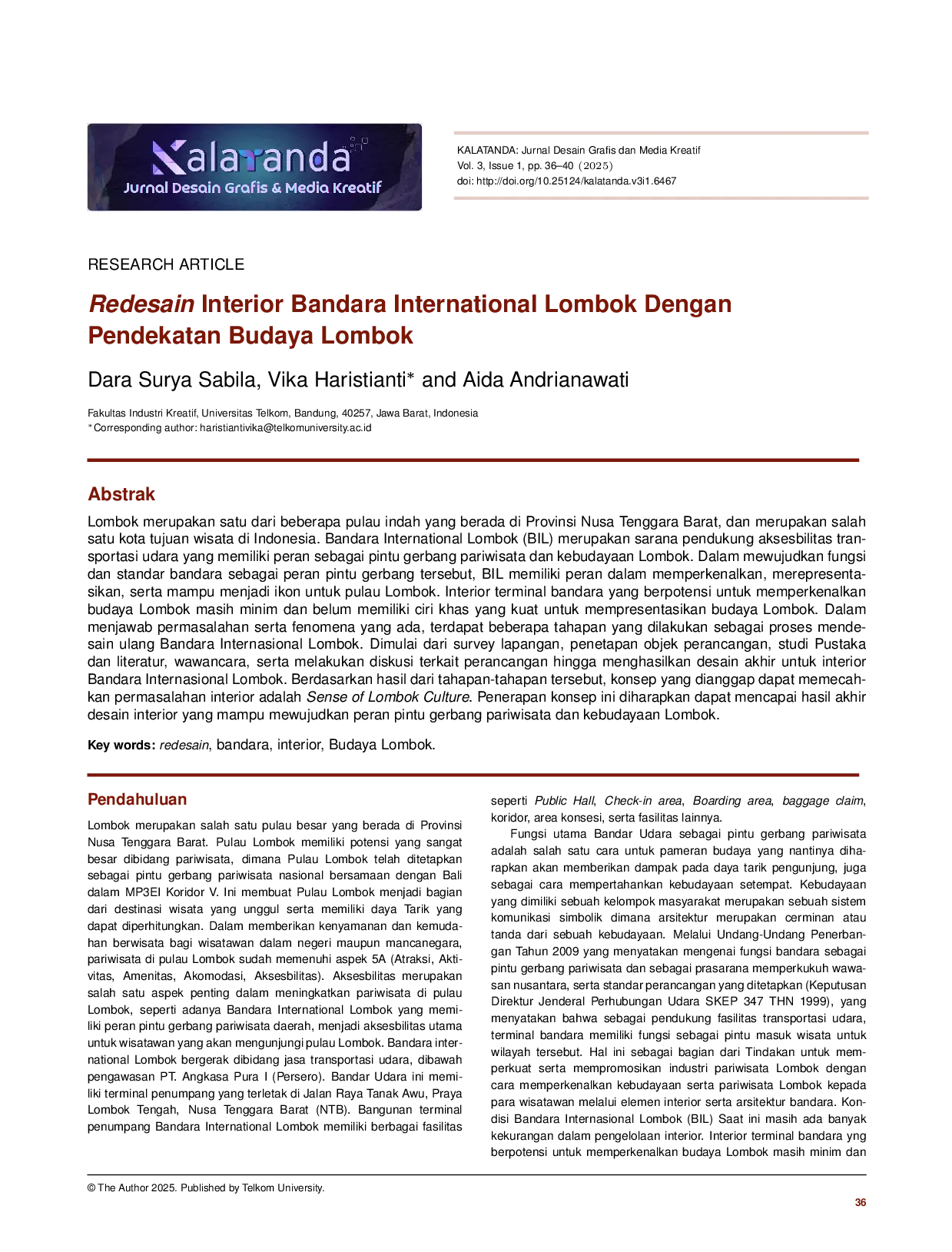 JURIS Redesain Interior Bandara International Lombok dengan Pendekatan Budaya Lombok