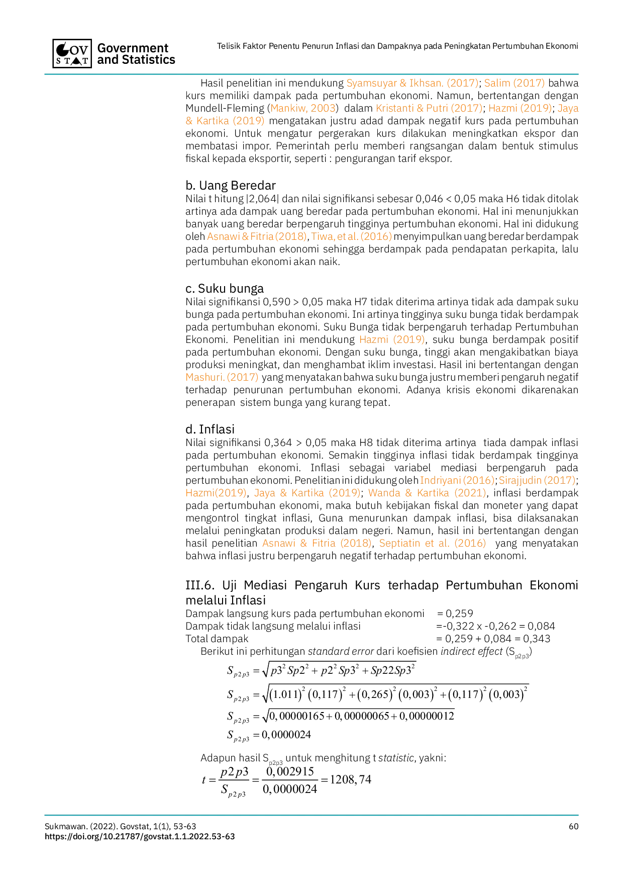 JURIS Investigate The Determinants of Inflation Reducing and Their Impacts on Increasing Economic Growth